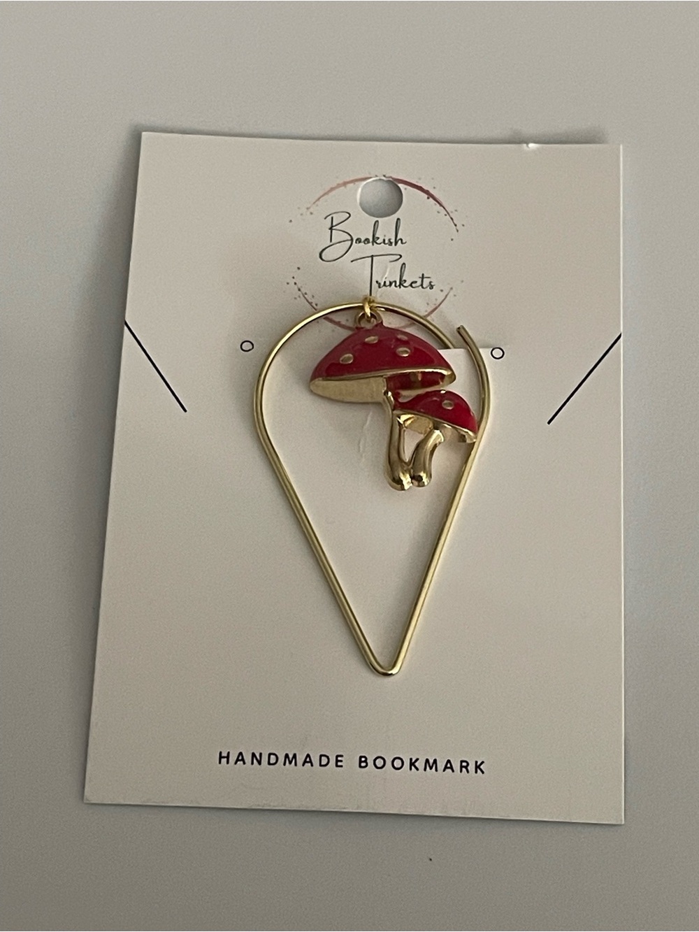 Red Mushroom 🍄 Gold Bookmark